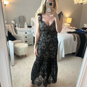 Elegant Black Lace Dress